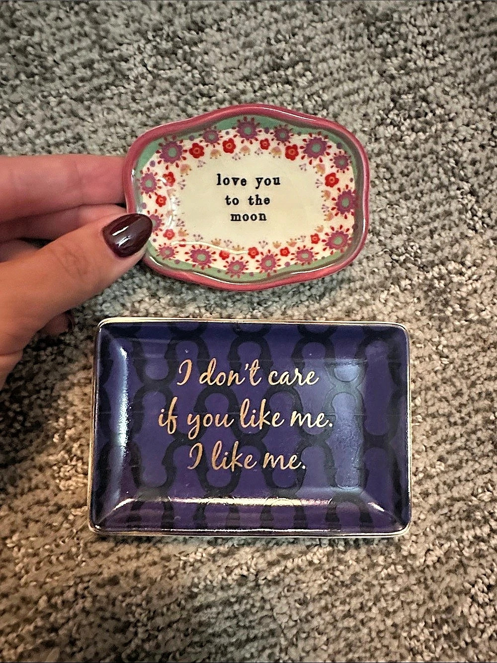 Set of 2 trinket trays